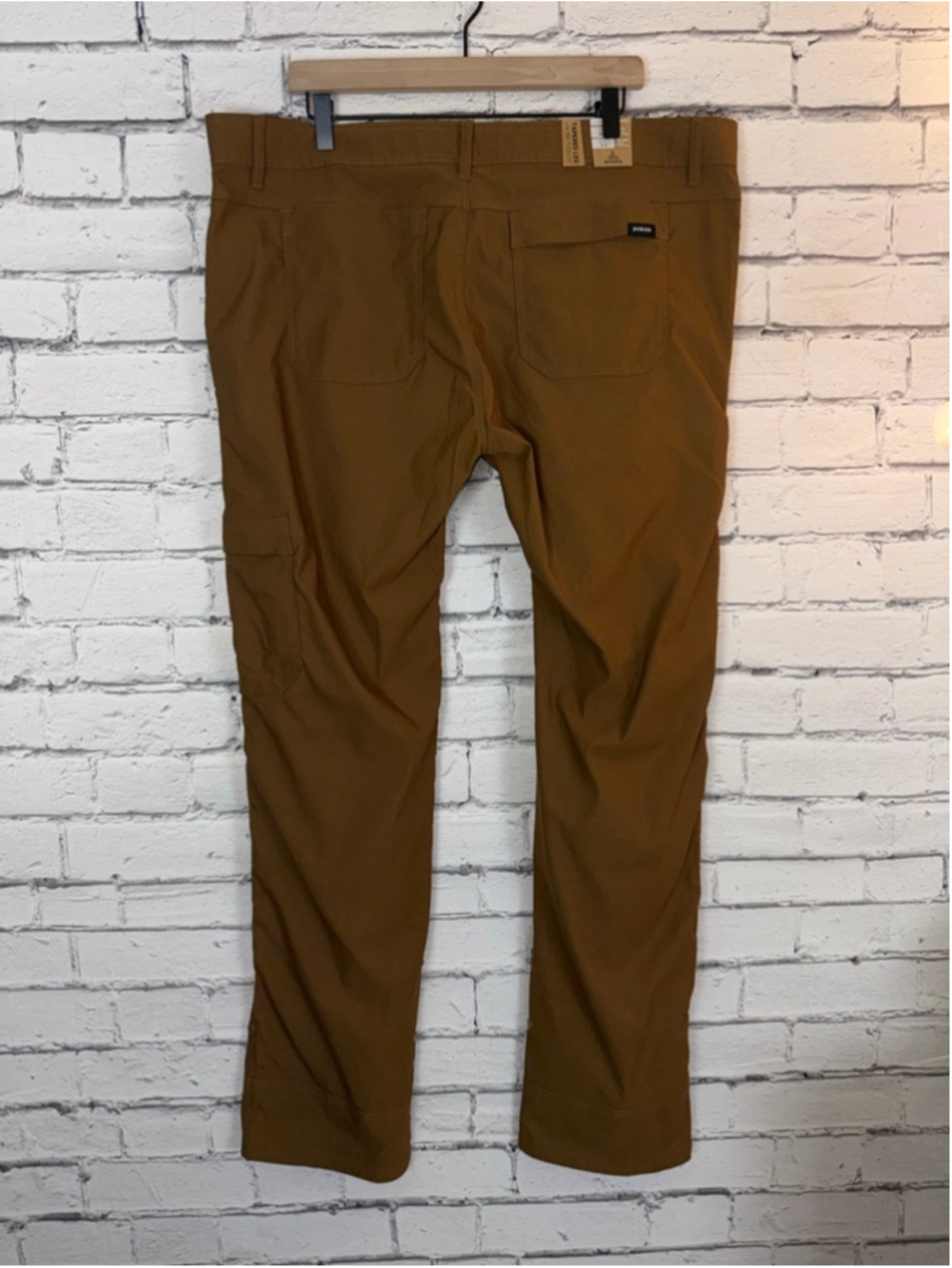 Men's Prana Pants size 40x30 Brown Stretch Zion Slim Cargo Pants Hiking Pants - Picture 12 of 16
